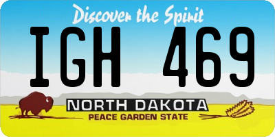 ND license plate IGH469