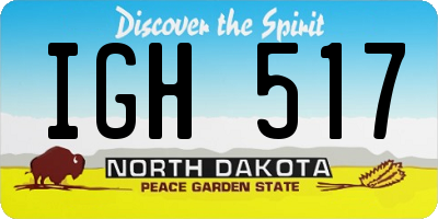 ND license plate IGH517