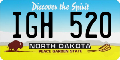 ND license plate IGH520