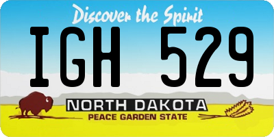 ND license plate IGH529