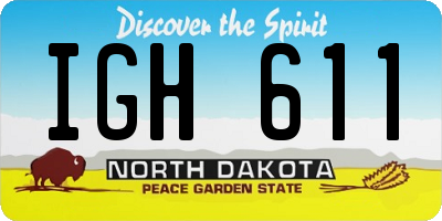 ND license plate IGH611