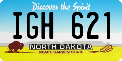 ND license plate IGH621