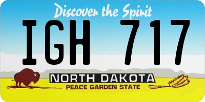 ND license plate IGH717