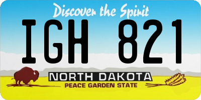 ND license plate IGH821