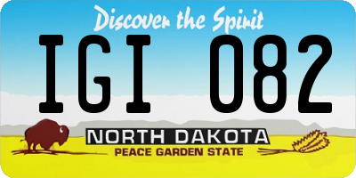 ND license plate IGI082