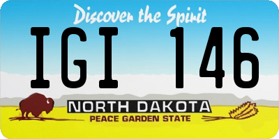 ND license plate IGI146