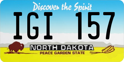 ND license plate IGI157