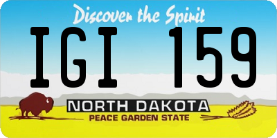 ND license plate IGI159