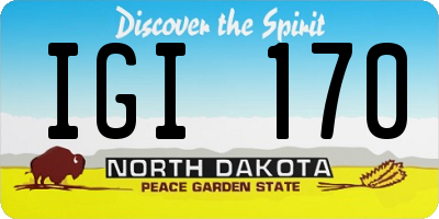 ND license plate IGI170