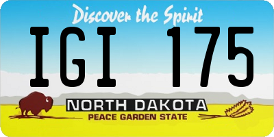 ND license plate IGI175