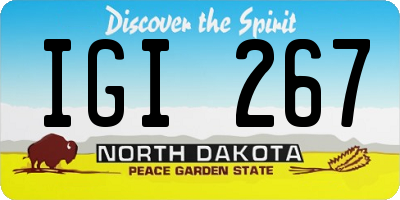 ND license plate IGI267
