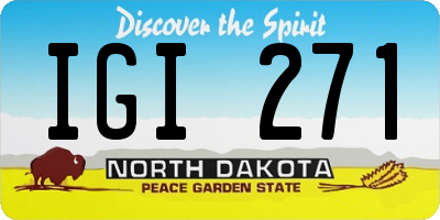 ND license plate IGI271