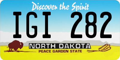 ND license plate IGI282