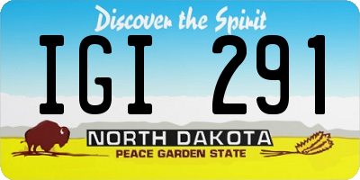 ND license plate IGI291