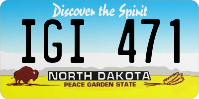 ND license plate IGI471
