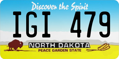 ND license plate IGI479