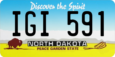 ND license plate IGI591
