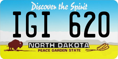 ND license plate IGI620