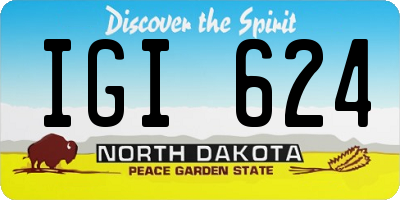 ND license plate IGI624