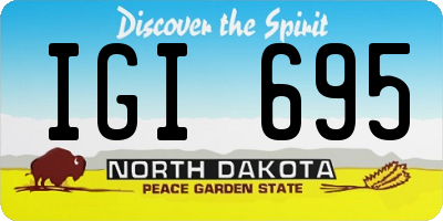ND license plate IGI695