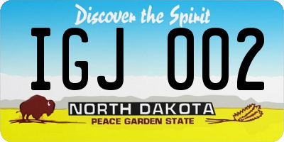 ND license plate IGJ002