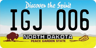 ND license plate IGJ006