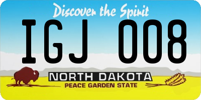 ND license plate IGJ008