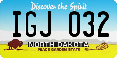 ND license plate IGJ032