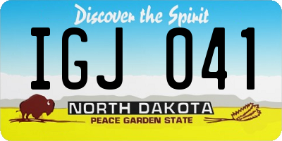 ND license plate IGJ041