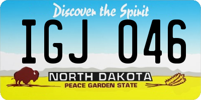 ND license plate IGJ046