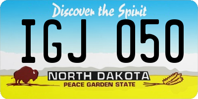 ND license plate IGJ050