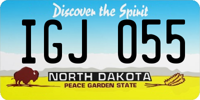 ND license plate IGJ055