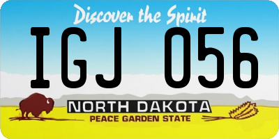 ND license plate IGJ056
