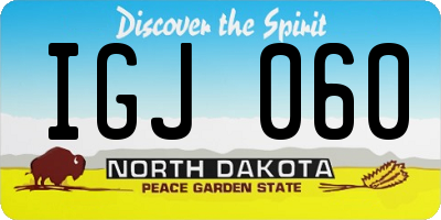 ND license plate IGJ060