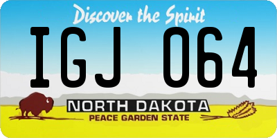ND license plate IGJ064