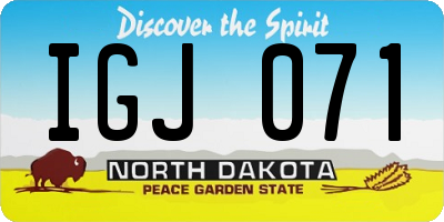 ND license plate IGJ071