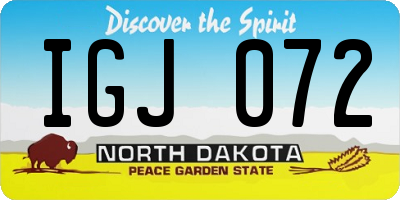 ND license plate IGJ072