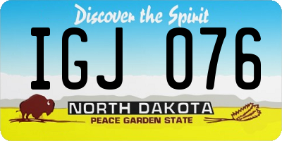 ND license plate IGJ076