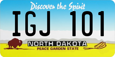 ND license plate IGJ101