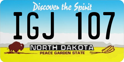 ND license plate IGJ107