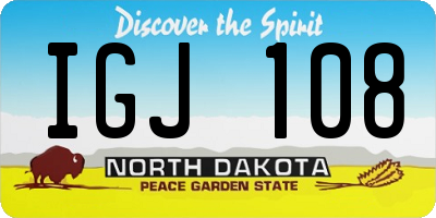 ND license plate IGJ108
