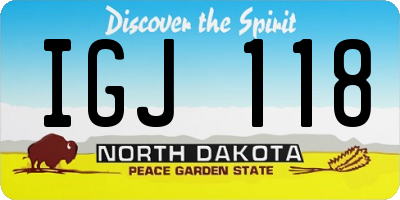 ND license plate IGJ118