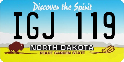 ND license plate IGJ119