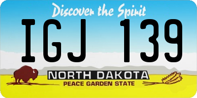 ND license plate IGJ139