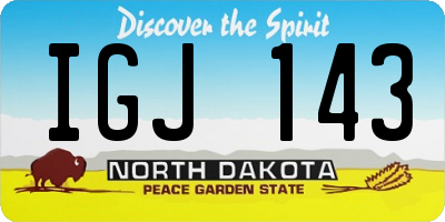 ND license plate IGJ143