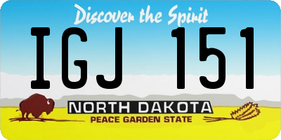 ND license plate IGJ151