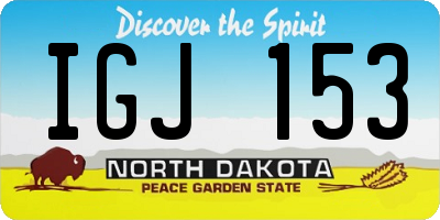 ND license plate IGJ153