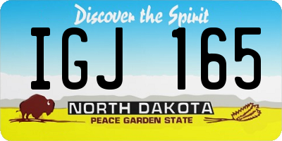 ND license plate IGJ165