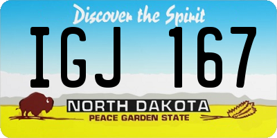 ND license plate IGJ167