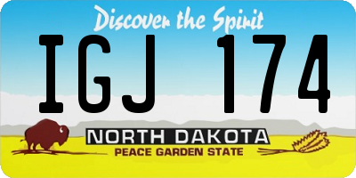 ND license plate IGJ174